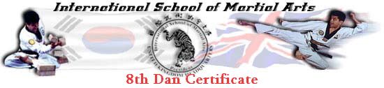 8th Dan Certificate